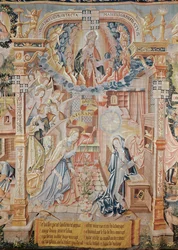 A Anunciação, de Cenas da Vida da Virgem, Tapeçaria, 1530 (ver também 61162 e 61164-6)